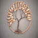 front view full tree of life set against a plain background. photo has a slight vignette which brings out the bead colors